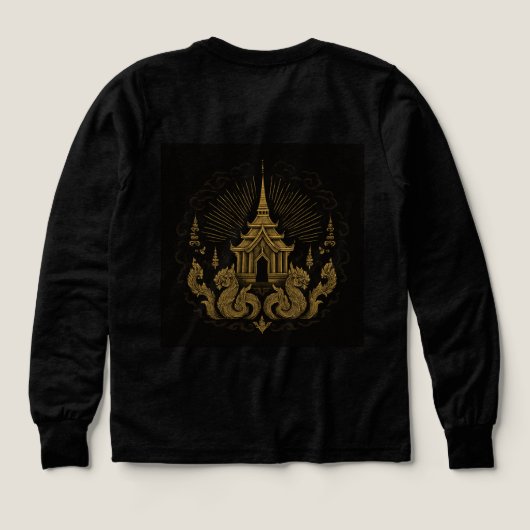 Hanuman Thai Temple T-Shirt – Mythical Warrior Str (デザイン背面)