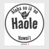 HAOLE Aloha au iah 'oe "I LOVE YOU" SHAKA HAWAII シール (シート)