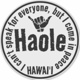 HAOLE - I IN 来 PEACE SHAPA HAWAII シール