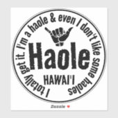 HAOLE - SHAPA HAWAIIを完全に取得 シール (シート)