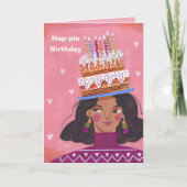 Hap – パイウーマン誕生日グリーティングカード サンキューカード (正面)