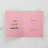 Hap – パイウーマン誕生日グリーティングカード サンキューカード (内部)