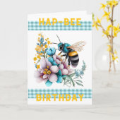 Hap-Bee誕生日 カード (黄色い花)