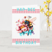 Hap-Bee誕生日 カード (黄色い花)