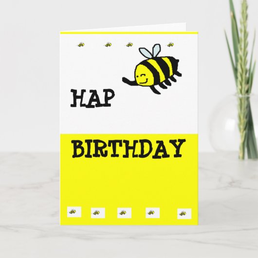 HAP「BEE」誕生日 カード (正面)
