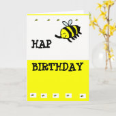 HAP「BEE」誕生日 カード (黄色い花)