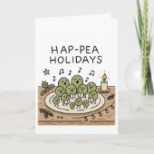 Hap-pea Holidays! Funny Christmas Card シーズンカード (正面)