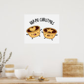 Hap-Pieクリスマスパイおもしろいプン ポスター (キッチン)