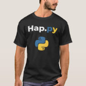 Hap py Python開発者 Tシャツ (正面)