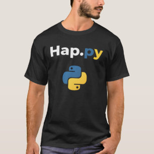 Hap py Python開発者 Tシャツ