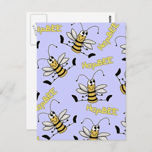 HapBEEビーコラージュ誕生日 ポストカード (正面/裏面)