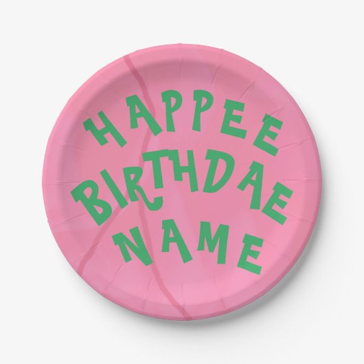 Hape Birthdae名パーソナライズされたプレート ペーパープレート (正面)