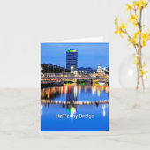 Ha'Penny Bridge, Dublin, Ireland カード (黄色い花)