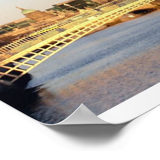 Ha'penny Bridge Dublin Ireland ポスター (角)