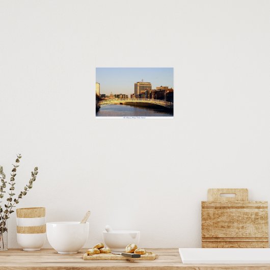 Ha'penny Bridge Dublin Ireland ポスター (キッチン)