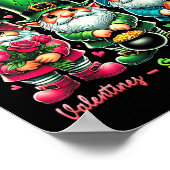 Hapness Allaround Gnome Happy Valentine St Patrick ポスター (角)