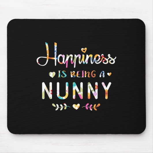 Hapness Is Being A Nunny Cute Grandma Christmas Gi マウスパッド (正面)