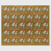 Happ-BEEクリスマスハッピービーツツリーギフト ラッピングペーパー (フラット)