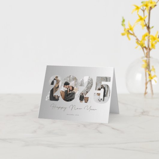 happ new year card 2025 カード (黄色い花)