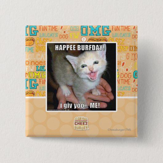 HAPPEE BURFDAY! 缶バッジ (正面)