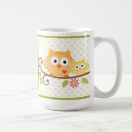 Happiの木のフクロウのマグ コーヒーマグカップ