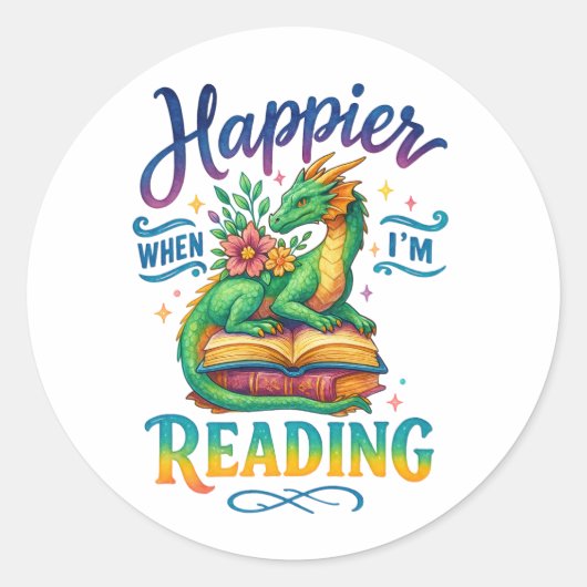 Happier When I'm Reading  ラウンドシール (正面)
