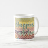 'Happiest at Home'コーヒーマグ コーヒーマグカップ (正面右)
