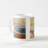 'Happiest at Home'コーヒーマグ コーヒーマグカップ (正面左)