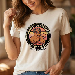 Happiest Capy On Earth Mother's Day Retro Sunset  トライブレンドＴシャツ
