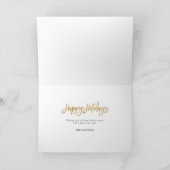 Happiest Holidays フェイク Gold Foil 2写真 シーズンカード (内部)