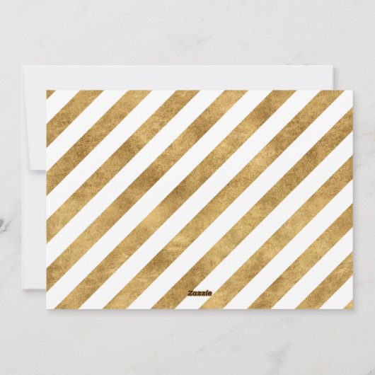 Happiest Holidays フェイク Gold Foil 2写真 シーズンカード (裏面)