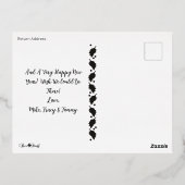 Happiest Holidays 3写真 箔シーズンポストカード (裏面)