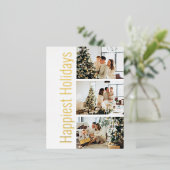 Happiest Holidays 3写真 箔シーズンポストカード (立ち正面)