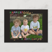 Happiest Holidays & A Joyful New Year Photo シーズンポストカード (正面)