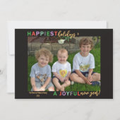 Happiest Holidays & A Joyful New Year Photos シーズンカード (正面)