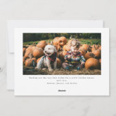 Happiest Holidays Beige Christmas Holiday Card シーズンカード (裏面)