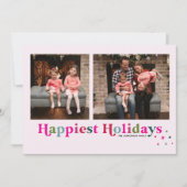 Happiest Holidays Brightと3カラフル枚の写真 シーズンカード (正面)