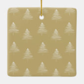 Happiest Holidays | Elegant Gold 2 Photo Collage セラミックオーナメント (裏面)