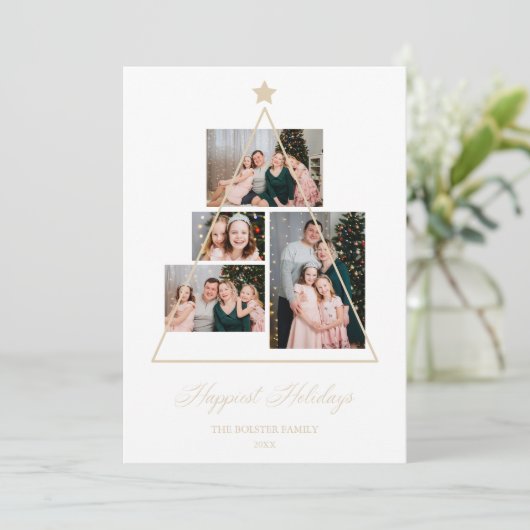 Happiest Holidays Family Christmas Tree 4 Photos (スタンド正面)