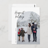 Happiest Holidays, Family Photo, Arch Frame ポストカード (正面/裏面)
