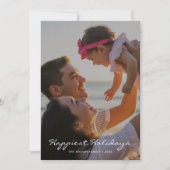 Happiest Holidays Joyful Family Christmas Card シーズンカード (正面)