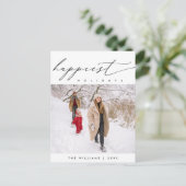 Happiest Holidays, Merry Christmas Family写真 ポストカード (スタンド正面)