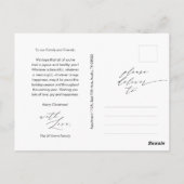 Happiest Holidays, Merry Christmas Family写真 ポストカード (裏面)