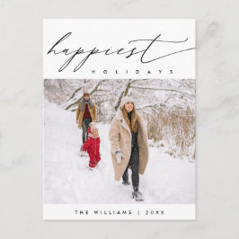 Happiest Holidays, Merry Christmas Family写真 ポストカード