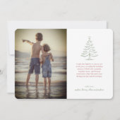 Happiest Holidays Modern Photo Card シーズンカード (裏面)