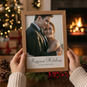 Happiest Holidays Romantic Couple Christmas Card シーズンカード