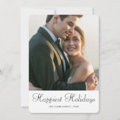 Happiest Holidays Romantic Couple Christmas Card シーズンカード (正面)