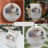 Happiest Howlidays | Dog Photo Christmas Minimal ジグソーパズル