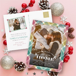 Happiest New Home Plaid Moving Announcement写真 シーズンポストカード