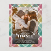 Happiest New Home Plaid Moving Announcement写真 シーズンポストカード (正面)